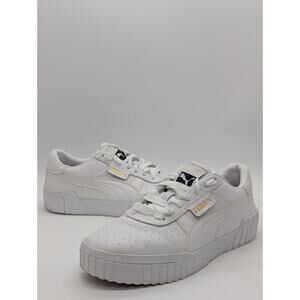 Women's Size 10 - PUMA Cali Lace Up Triple White Sneakers Casual Shoes 369155-01